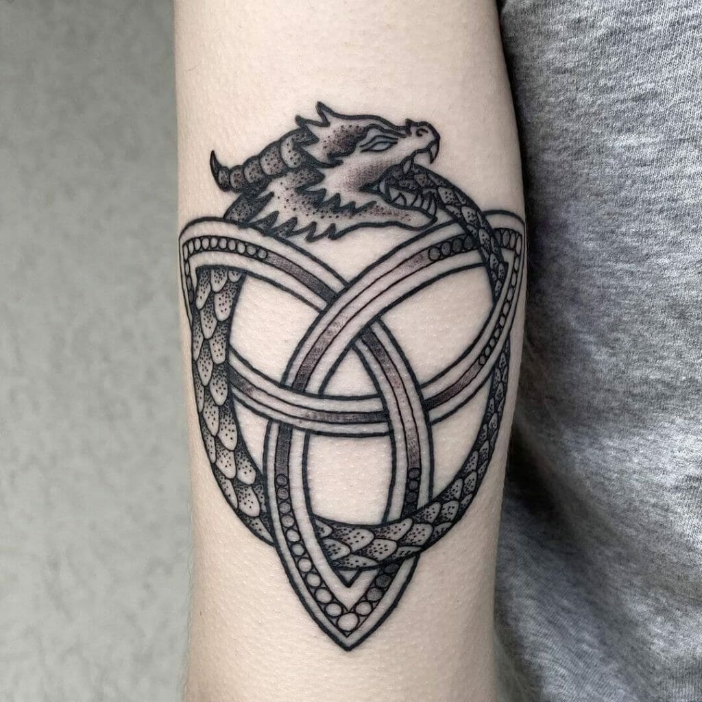Sister Knot Ouroboros Tattoo