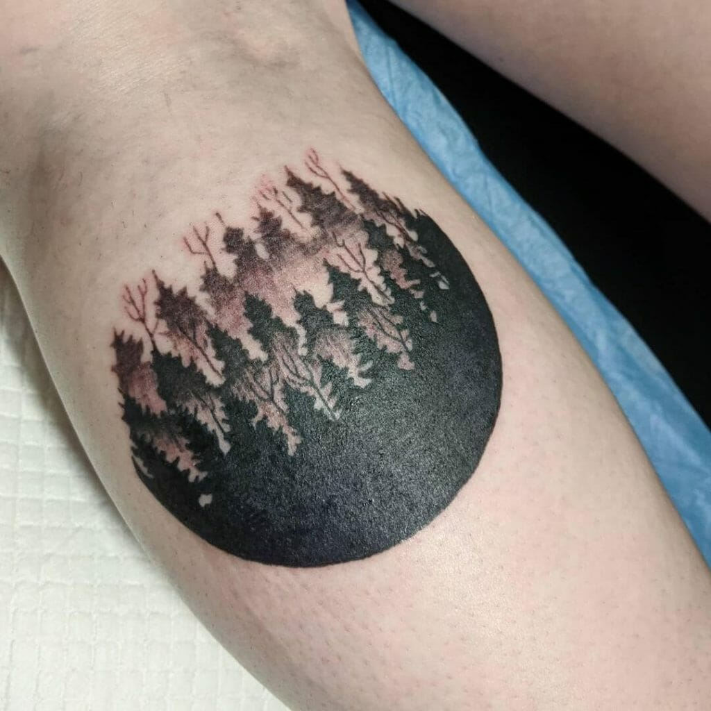 Small Forest Silhouette Tattoo