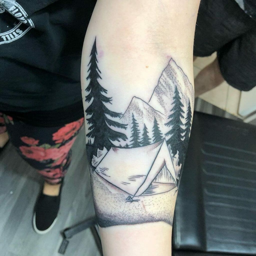 Small Forest Silhouette Tattoos