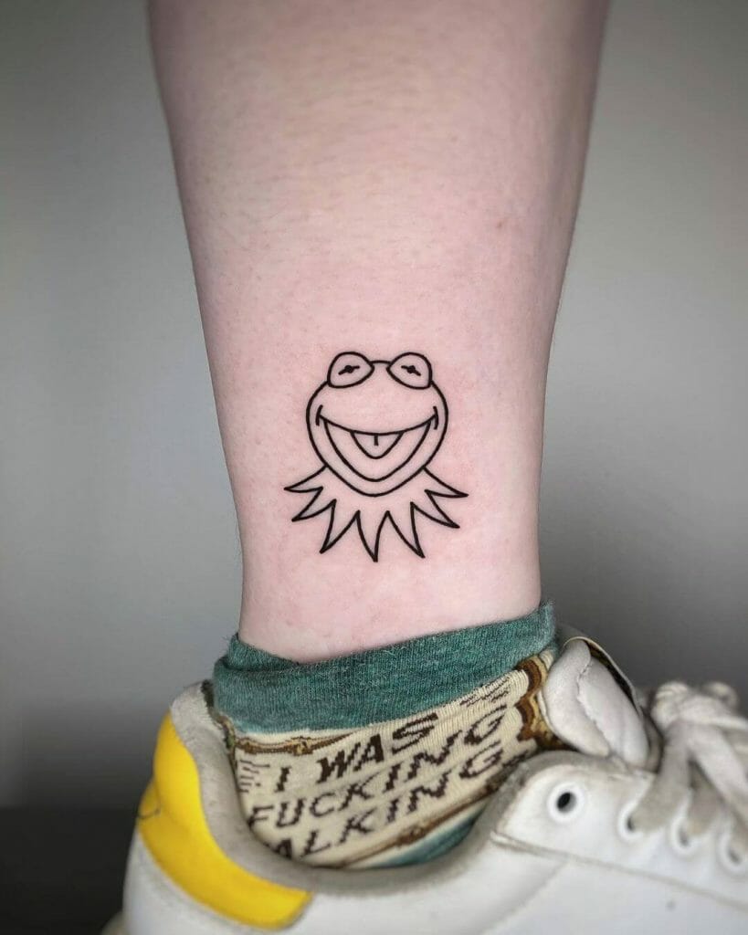 Smiling Kermit Frog Tattoo