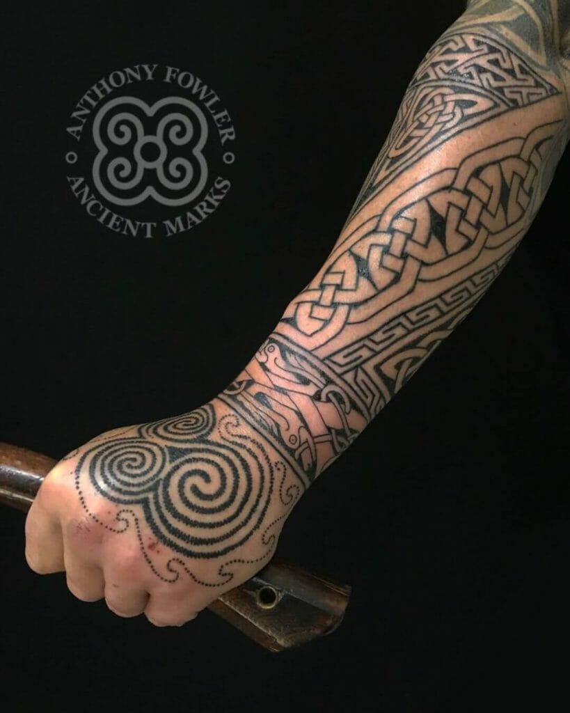 Spiral And Knot Celtic Tattoo