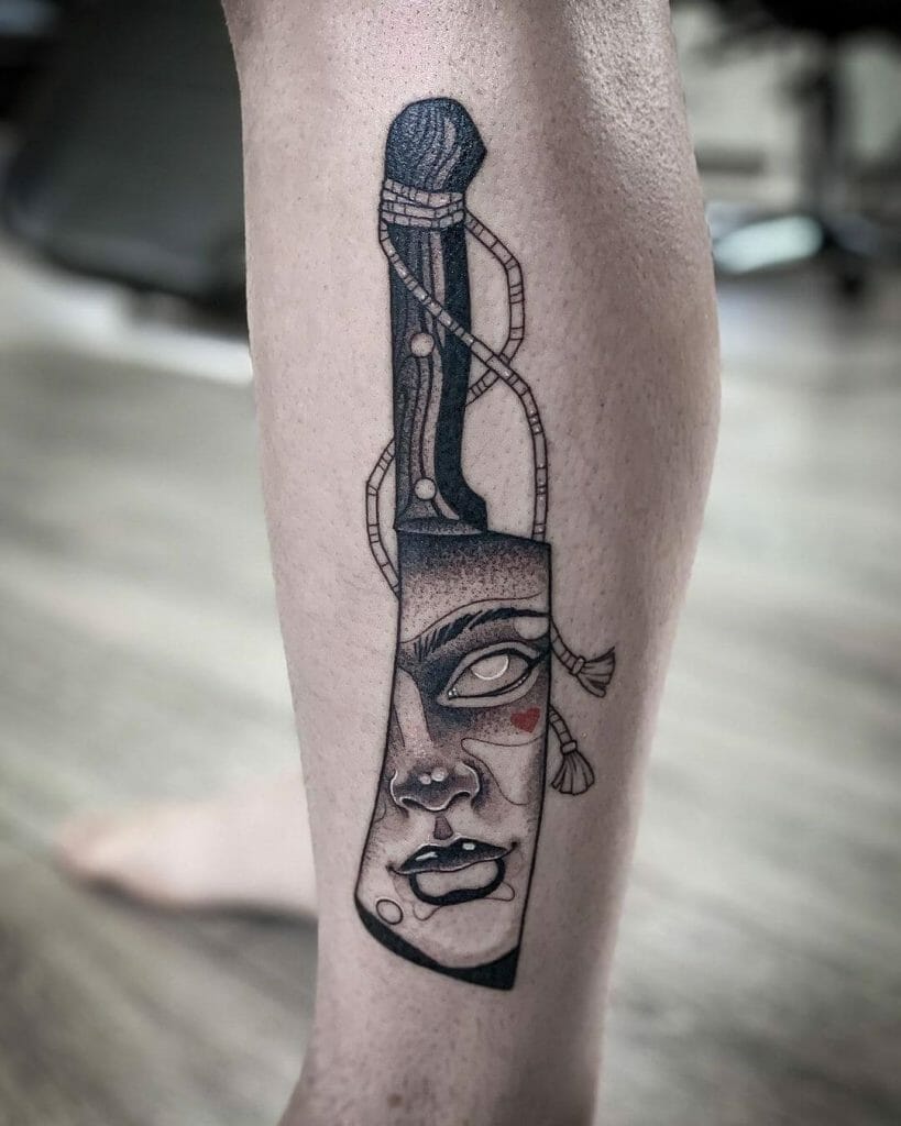 Stone Face Butcher Knife Tattoos