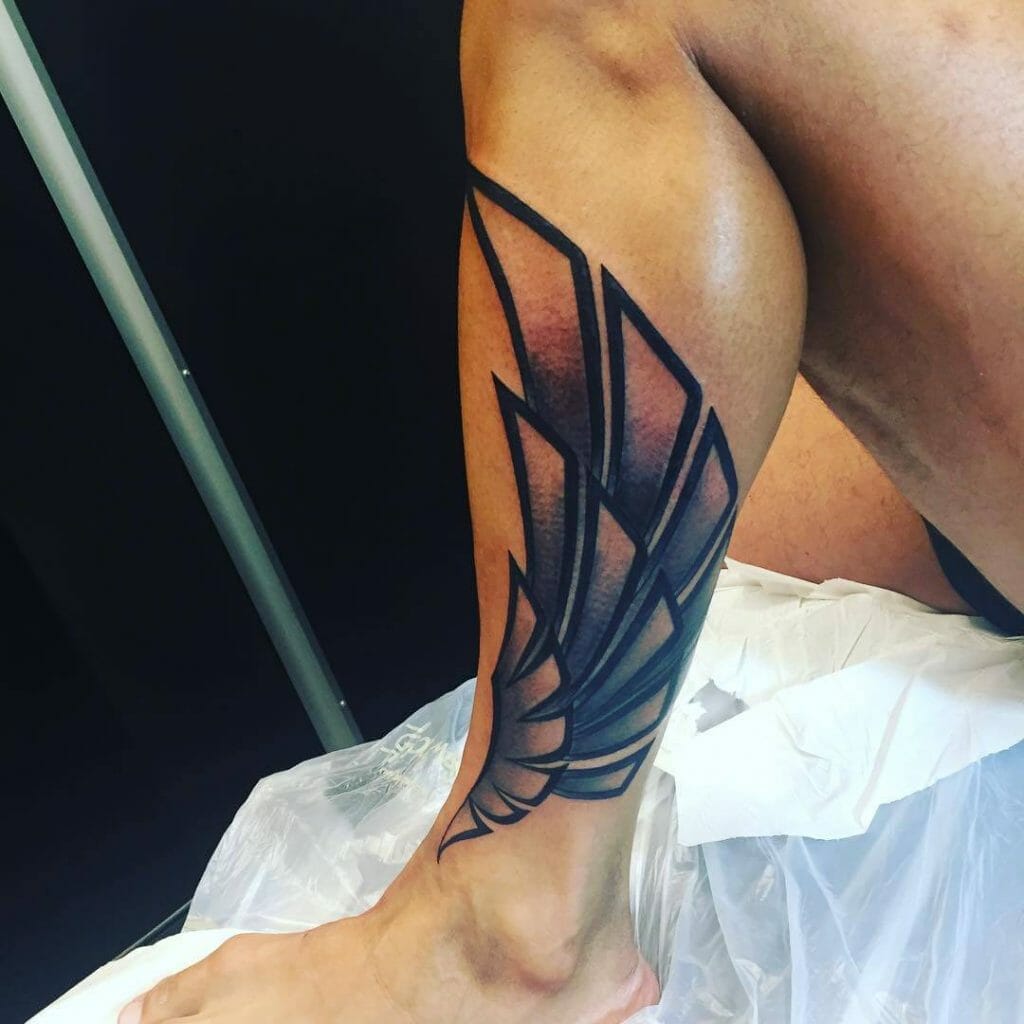 Structured Hermes Wings Tattoo Design