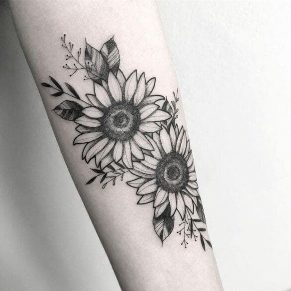 101 Best Black And Grey Sunflower Tattoo Ideas That Will Blow Your Mind!