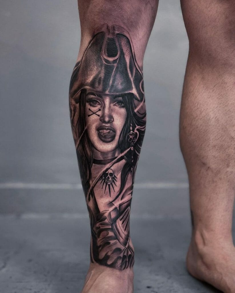The Beautiful Leg Sleeve Character Tattoos