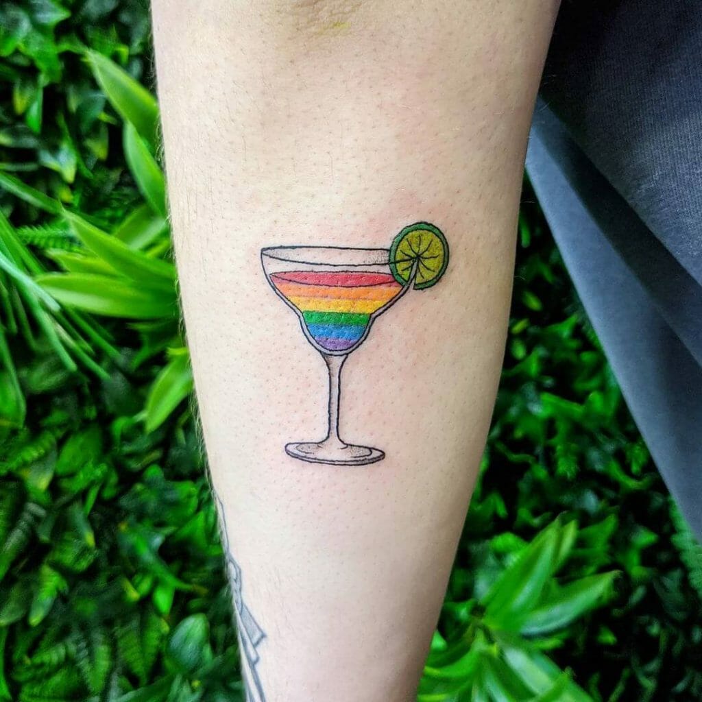 The Cute Martini Glass Tattoo For Pride Squad