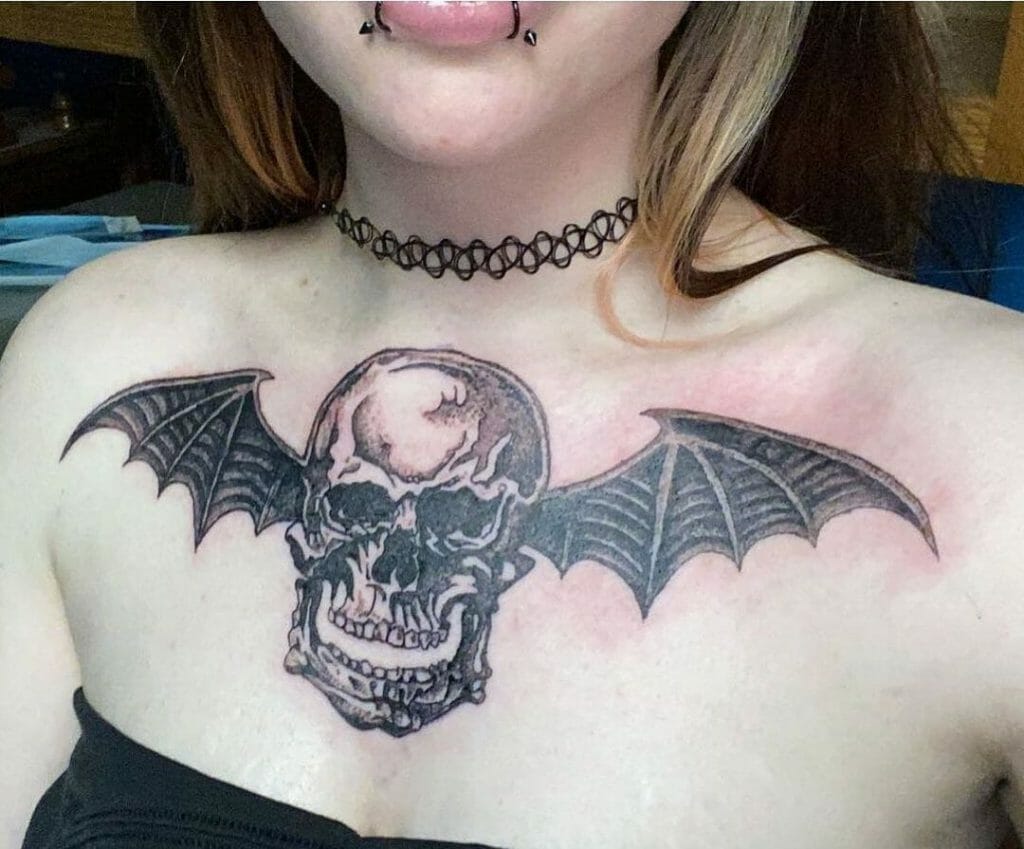 The Deathbat Chest Tattoo