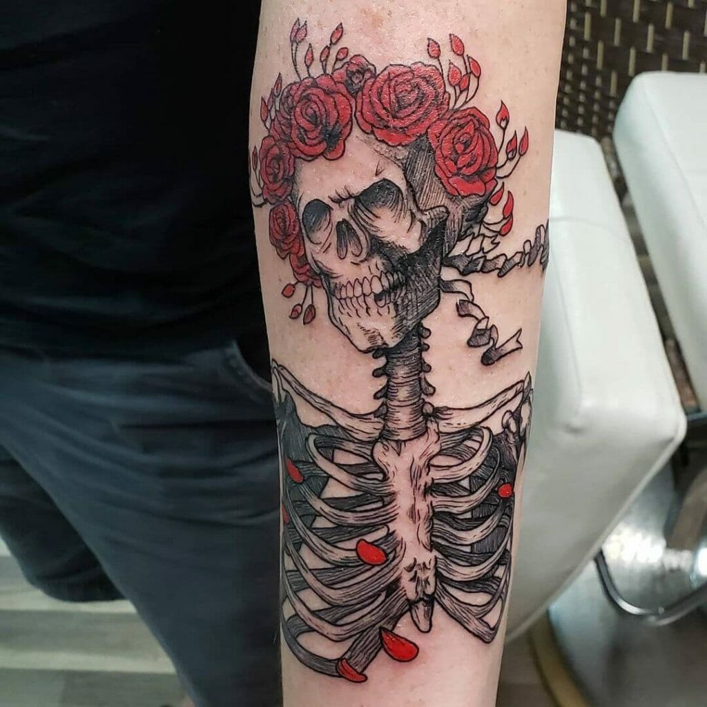 The Grateful Dead Skull And Roses Tattoo