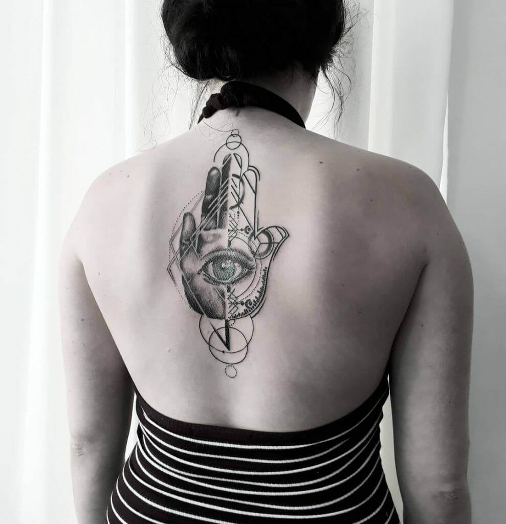 The Hand Of Fatima Geometric Tattoo