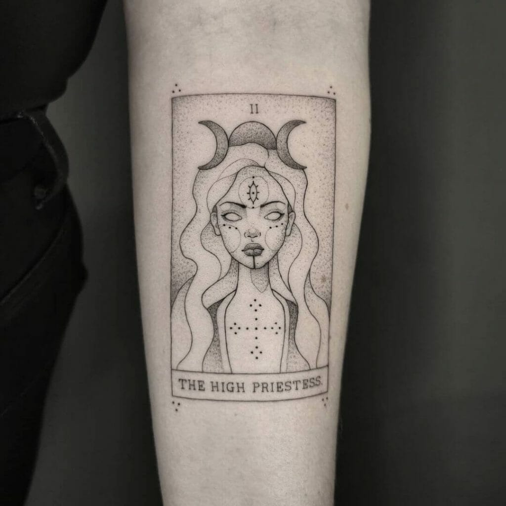 "The High Priestess" Tarot Card Tattoo