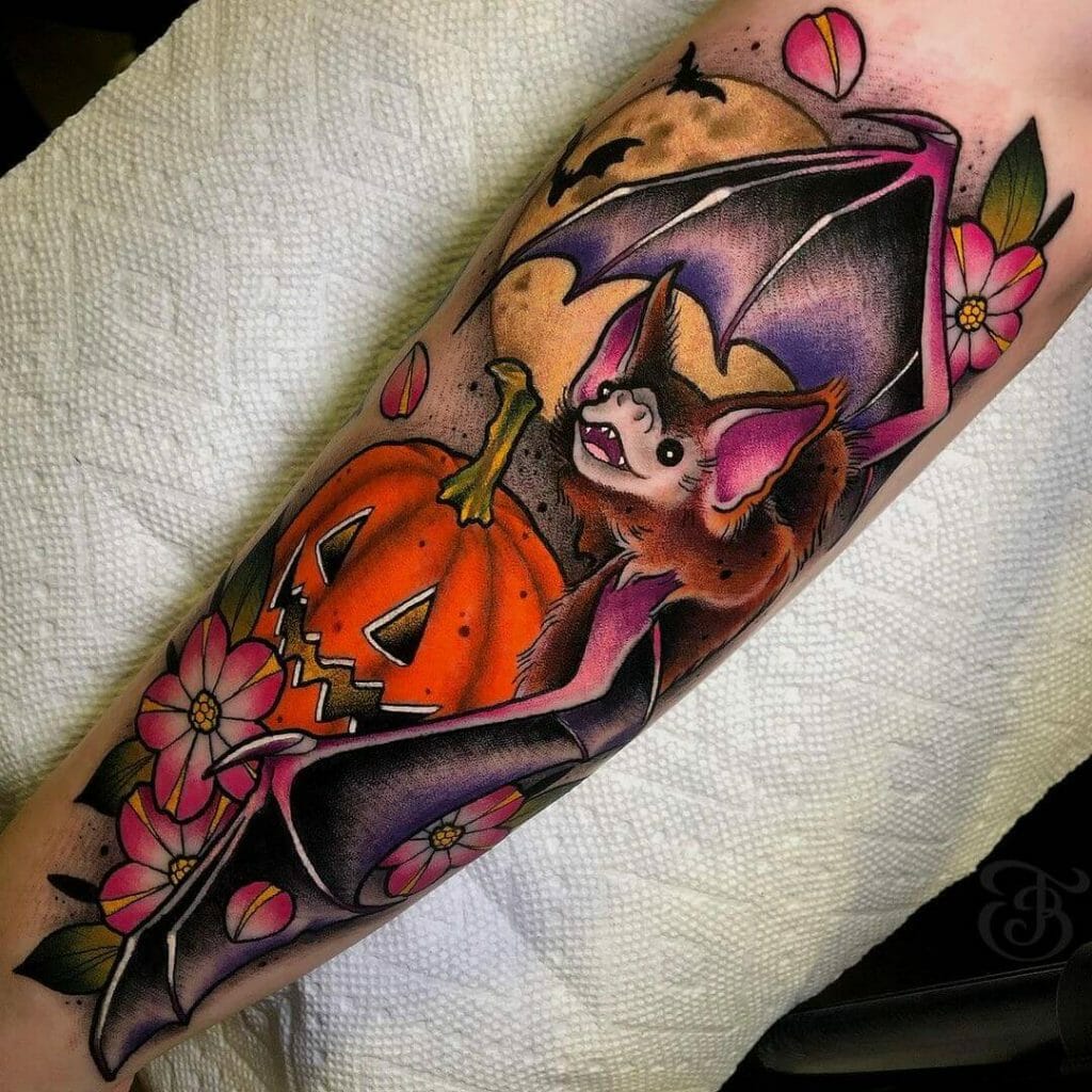 The Hyperrealistic Halloween Jack o' Lantern Pumpkin Tattoo