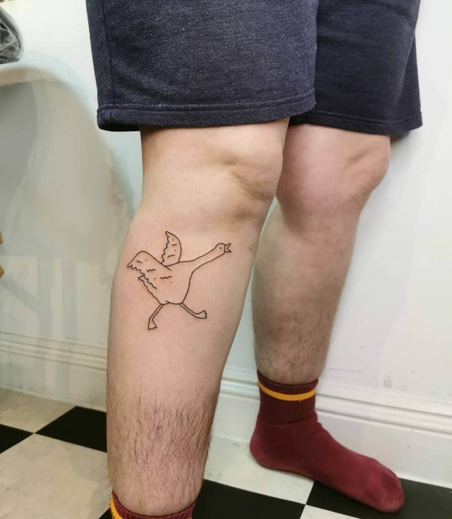 The Meme-Themed Angry Goose Tattoo