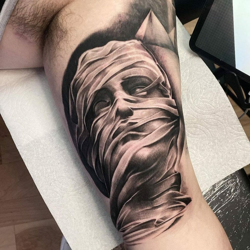 The Mummy Face Tattoo