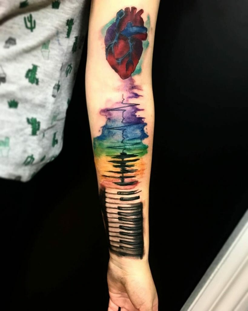 The 'Music Is Life' Keyboard Tattoo For Music Lovers