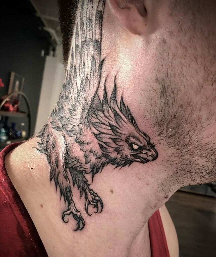 The Neck Eagle Tattoo
