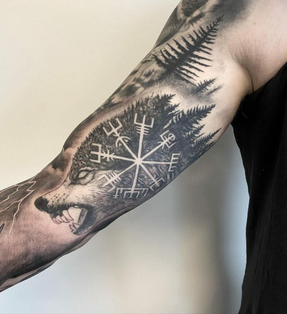 The Nordic Night Life Sleeve Tattoo