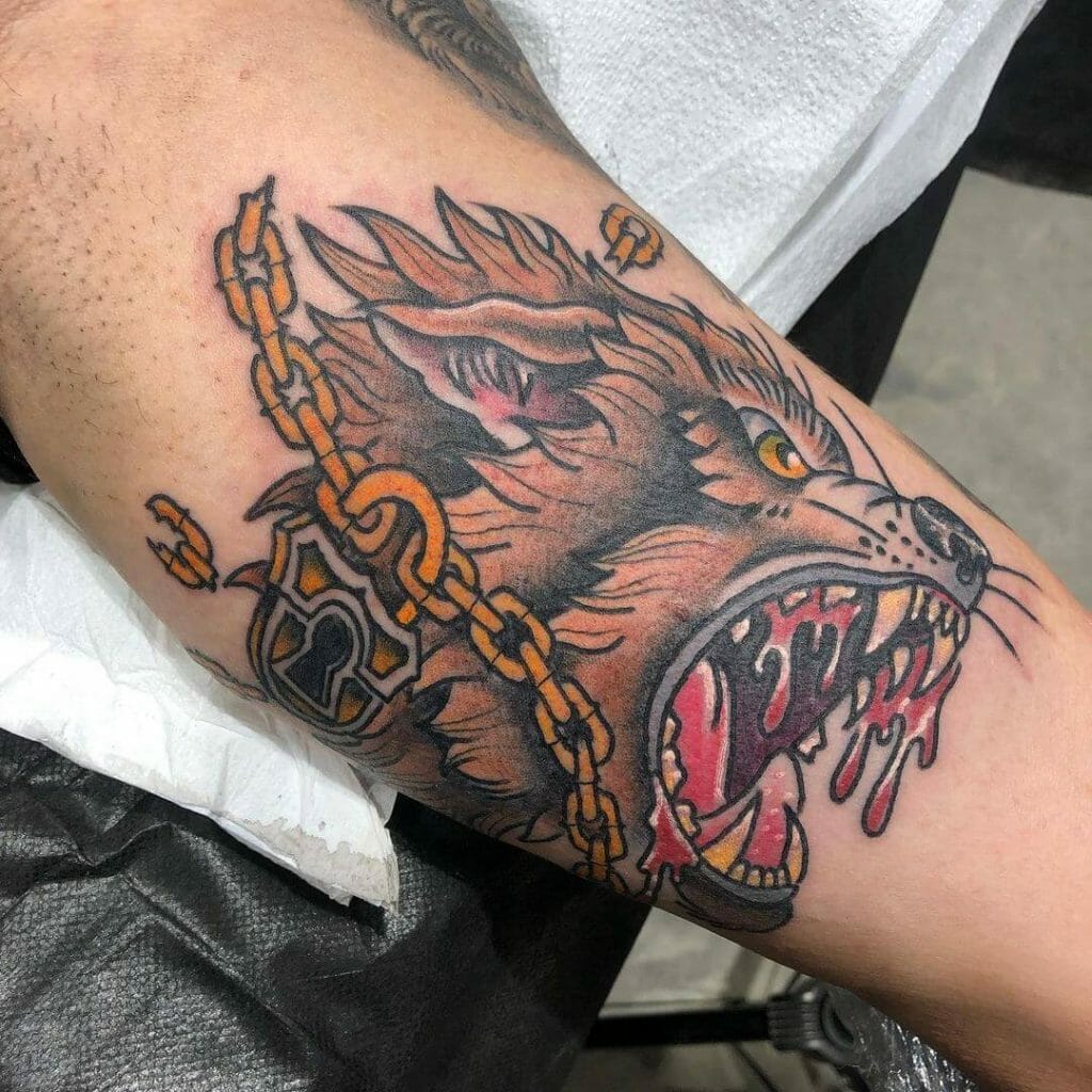 The Nordic Wild Wolf Tattoo