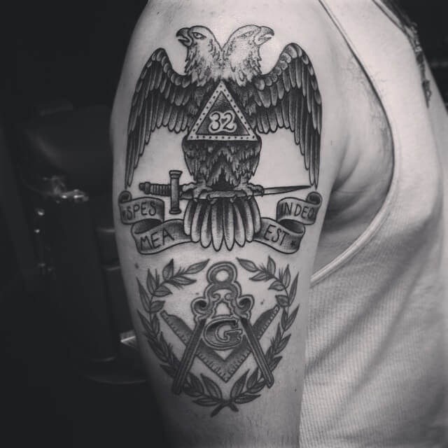 The Regal Eagle Masonic Tattoo Design