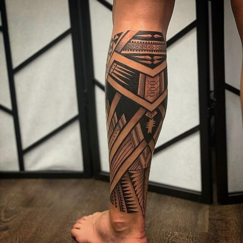 The Sleek Geometrical Tribal Pattern Tattoo