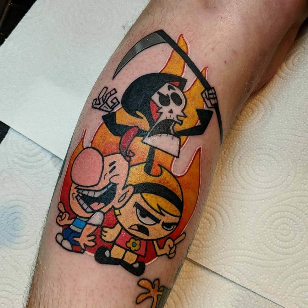 The Sleeve Tattoo of The Grim Adventures of Billy and Mandy