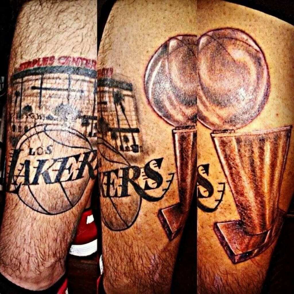 The Staples Centre Lakers Tattoo