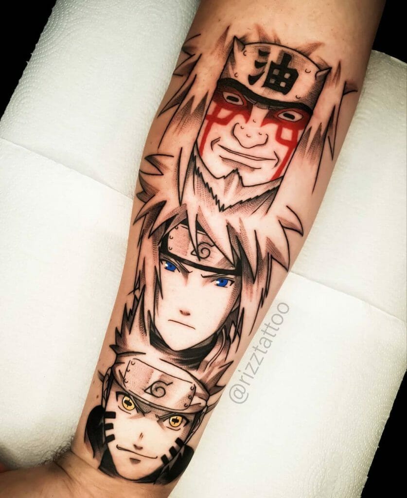 The Toad Sage And The Hokages Of The Leaf Tattoo