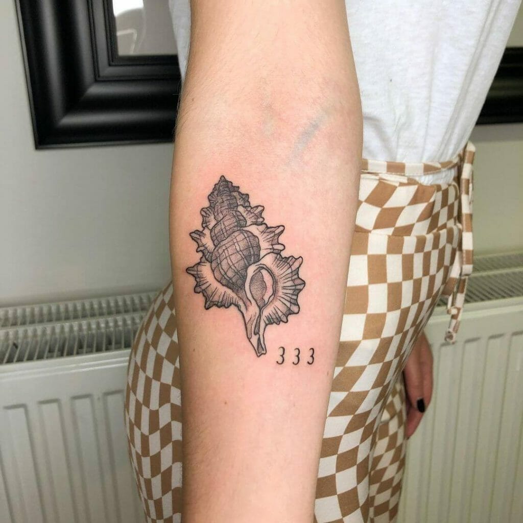 The Triple 3 Sea Shell Tattoo