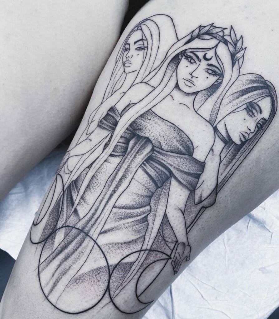 The Triple Goddess Celtic Sleeve Tattoo