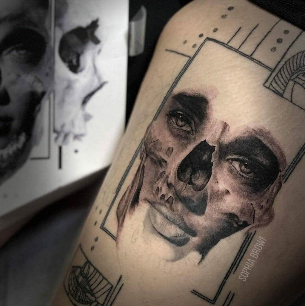 The Two Face Morph Tattoo