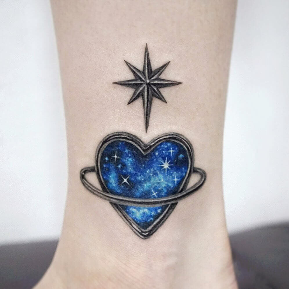 The Universe Heart Tattoo