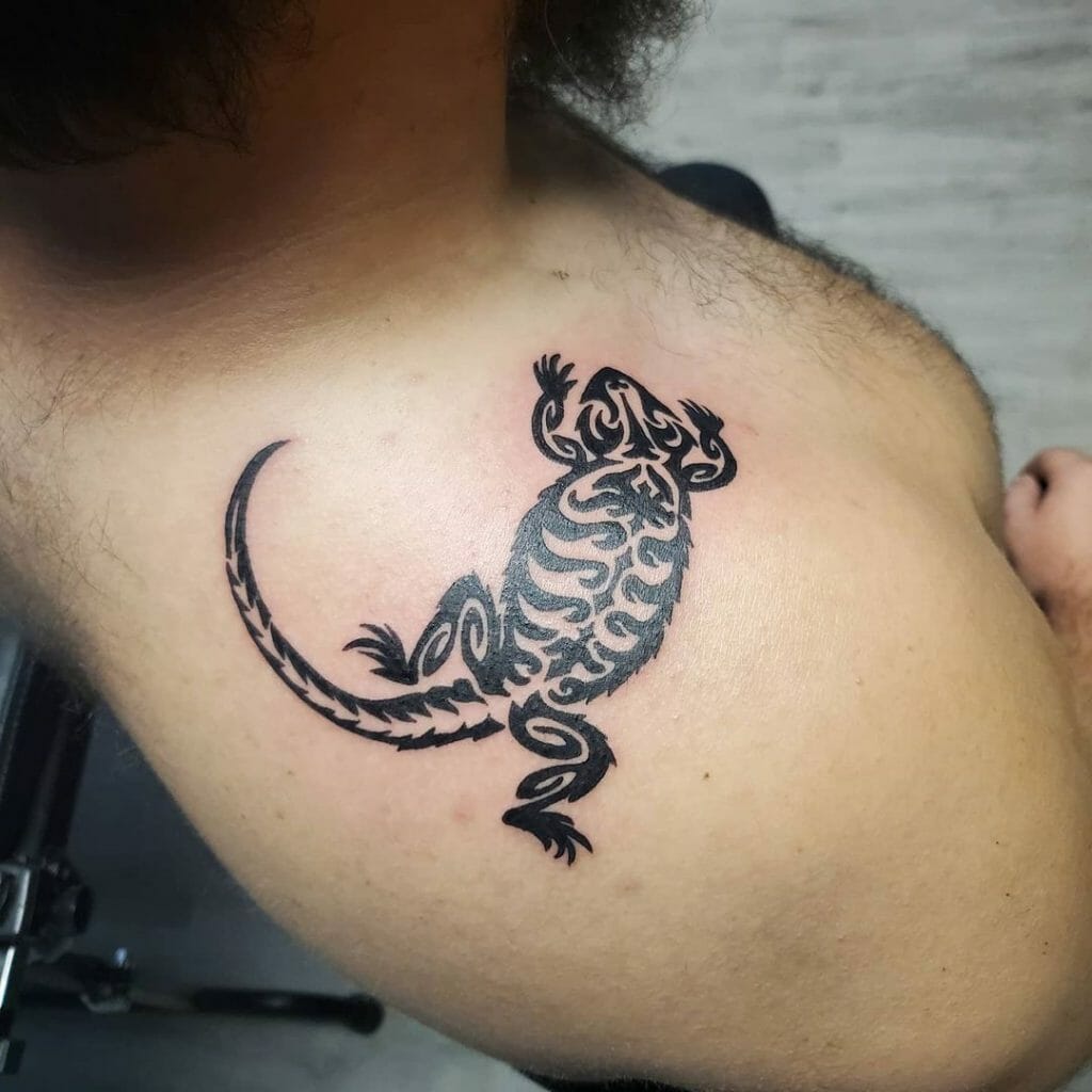 Traditional Bearded Dragon Tattoo