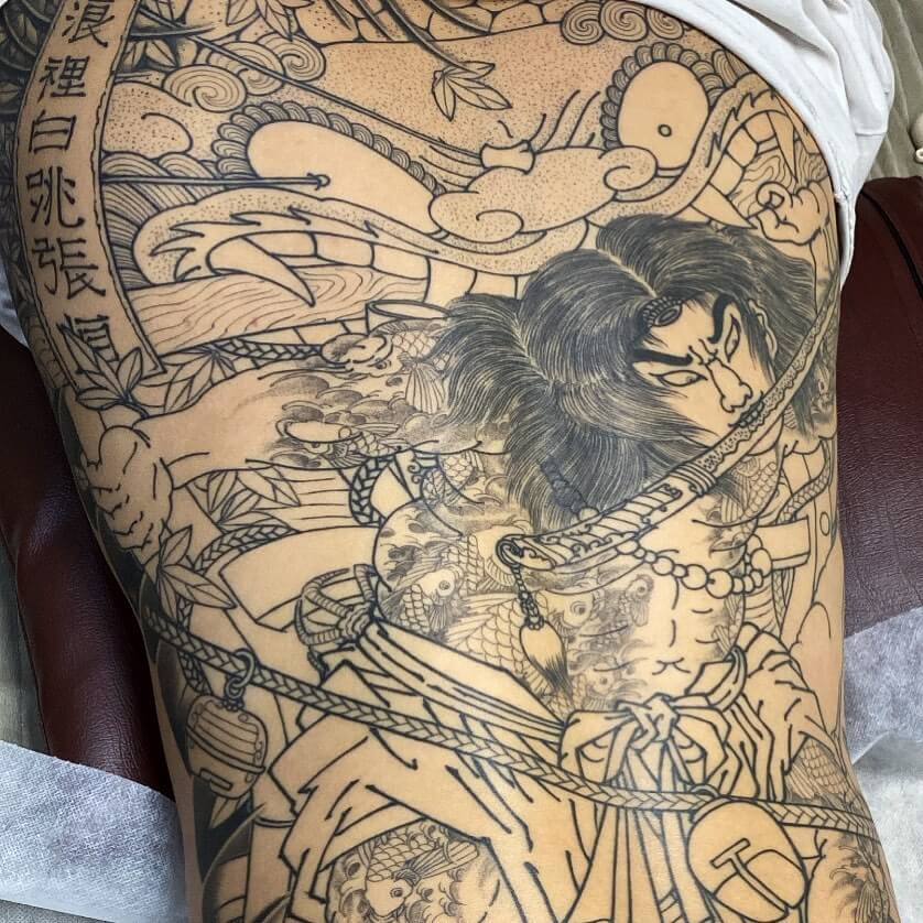Traditional Japanese Full Back Tattoo