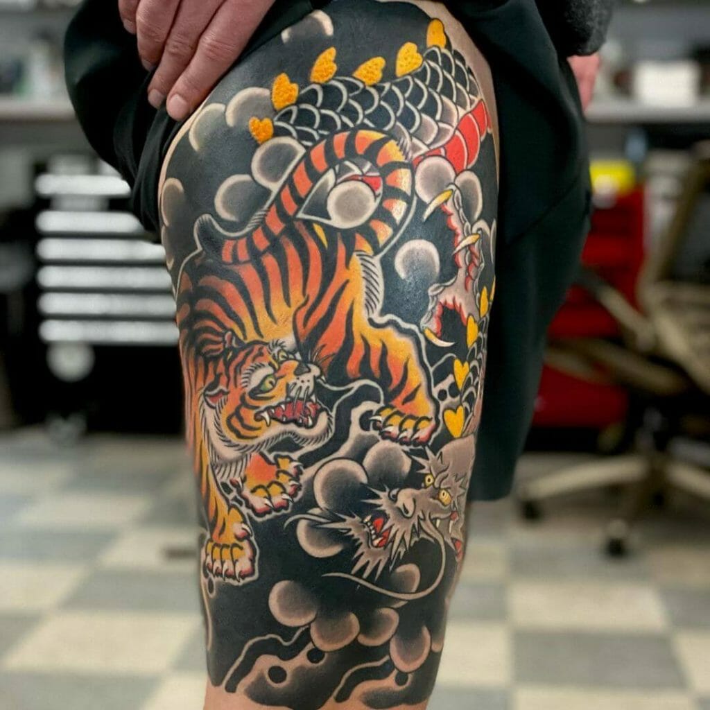 Traditional Japanese Tattoos With Tiger