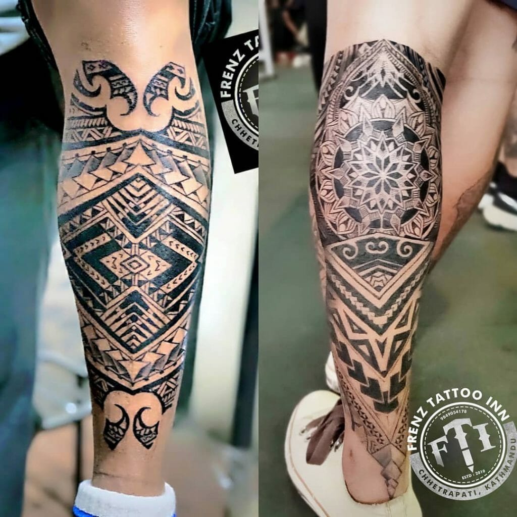 Traditional Maori Tattoo Art Leg Tattoos For Men