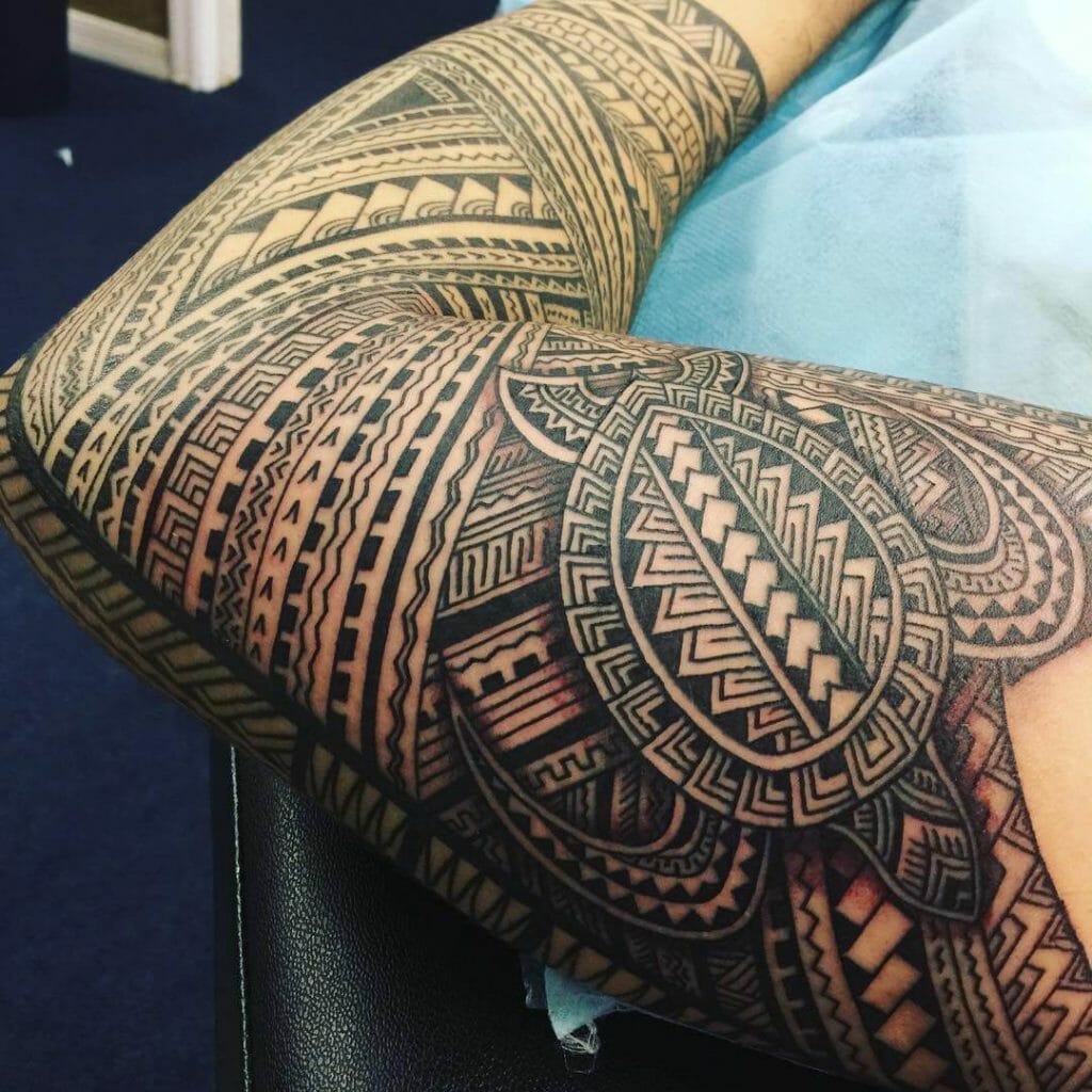 Tribal Sleeve Turtle Tattoo Design