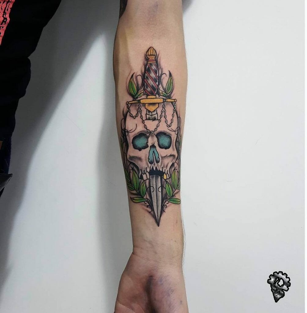 Tribal Traditional Dagger Tattoos