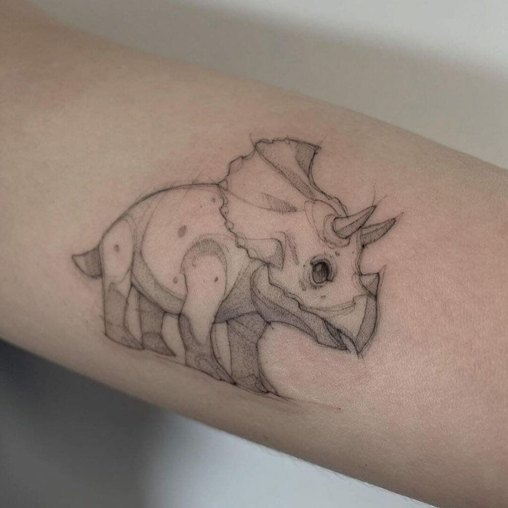 Triceratops Tattoo Design
