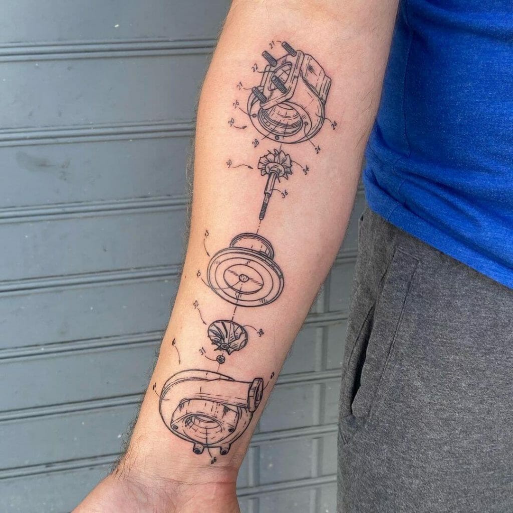 Turbocharger Schematic Tattoo