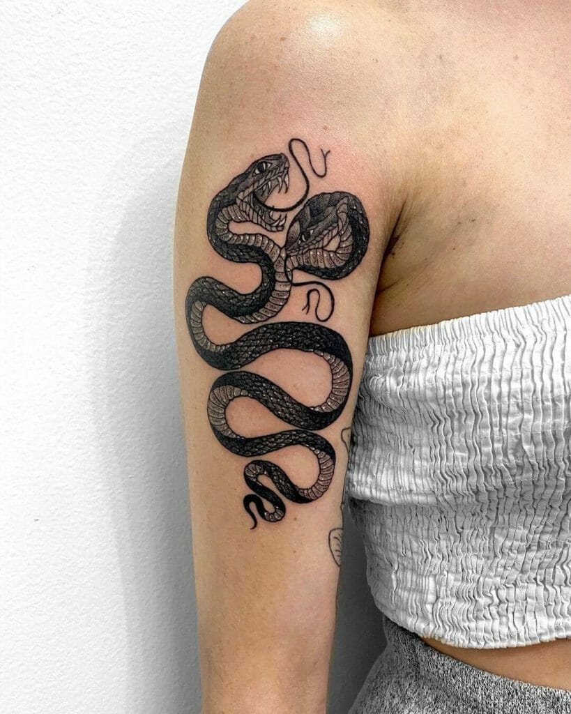 Two-Headed Snake Tattoo 