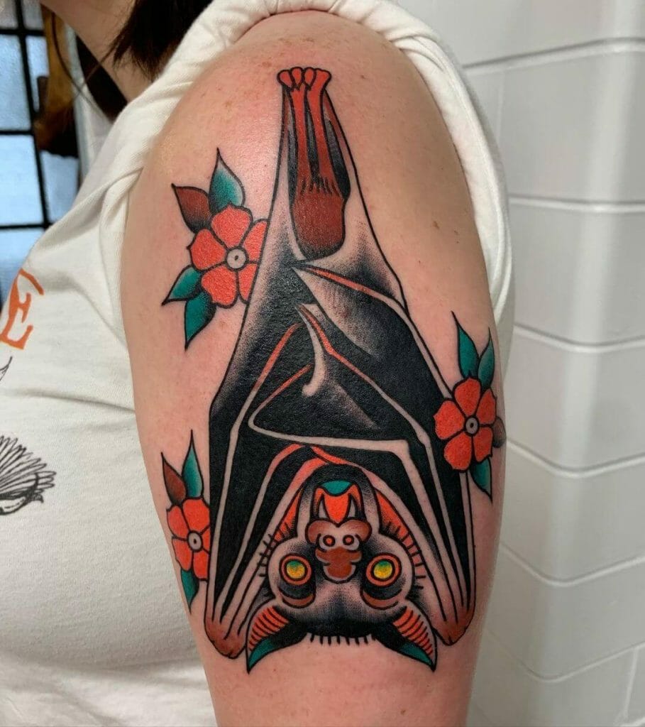 Vibrant Bat Tattoo Designs