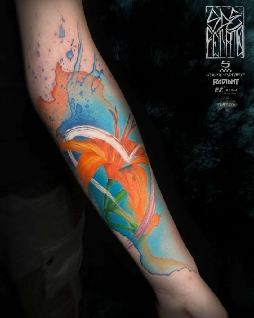 Watercolour Based Background Tattoo Ideas