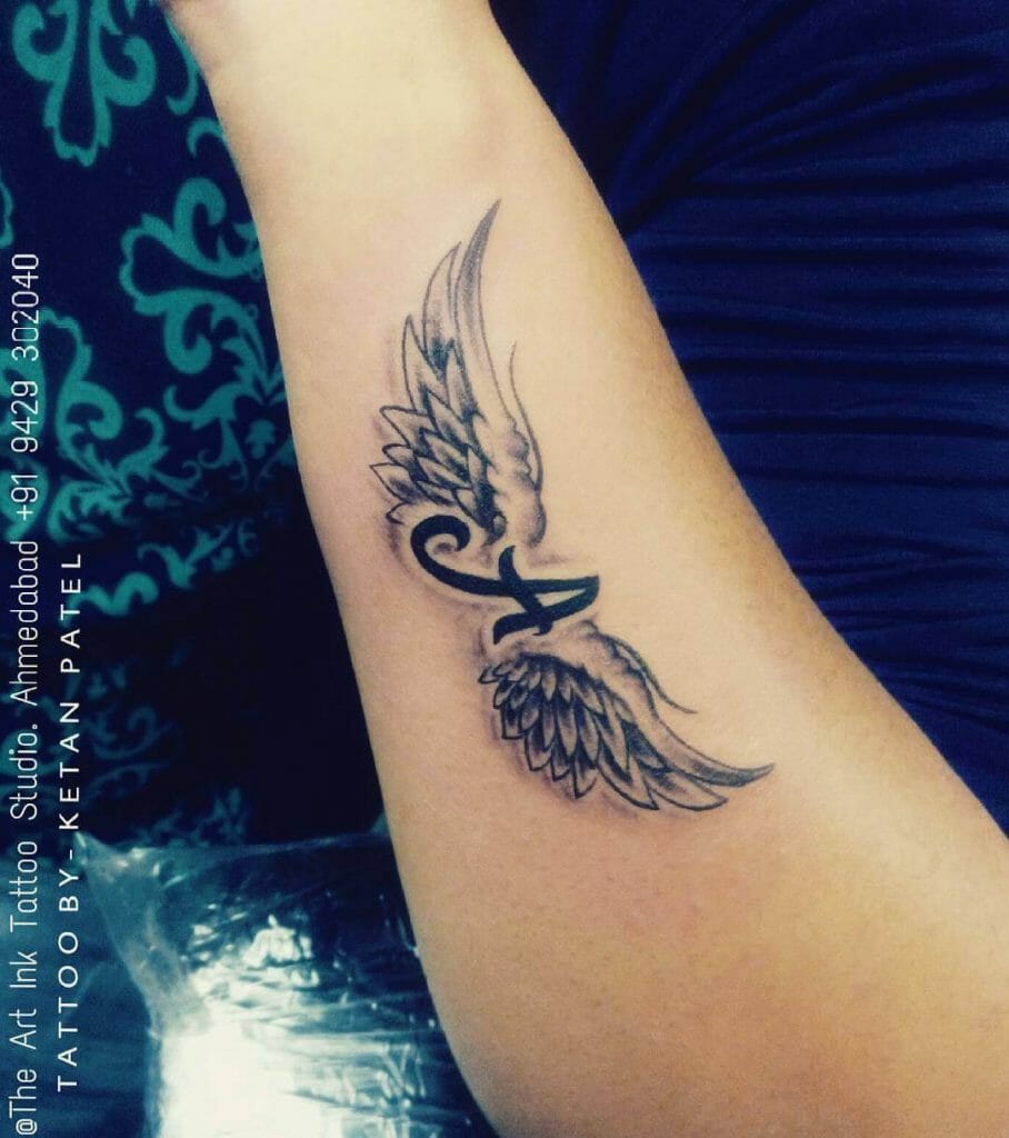 Winged A Tattoo