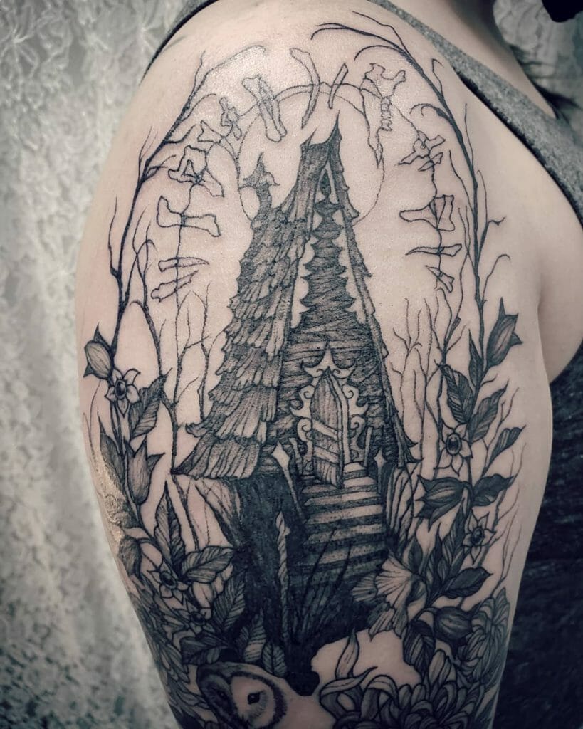 Witch's Cove Within Belladonna Forest Tattoo