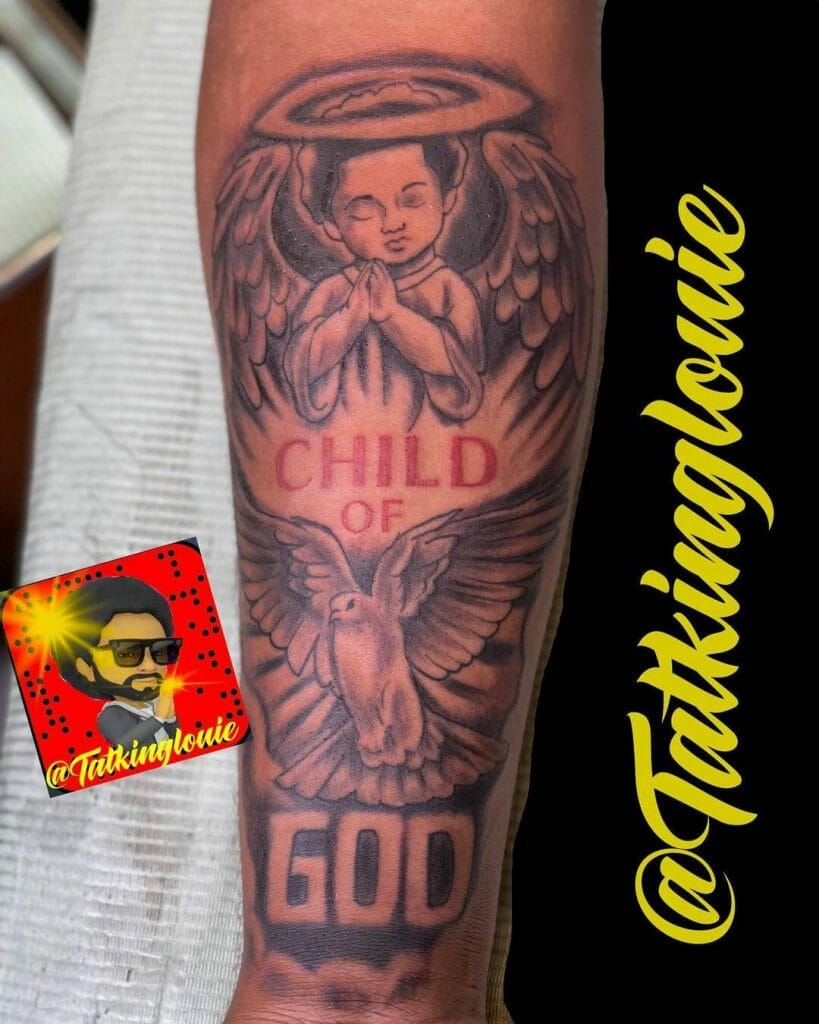 A Child Of God Tattoo Inner Arm
