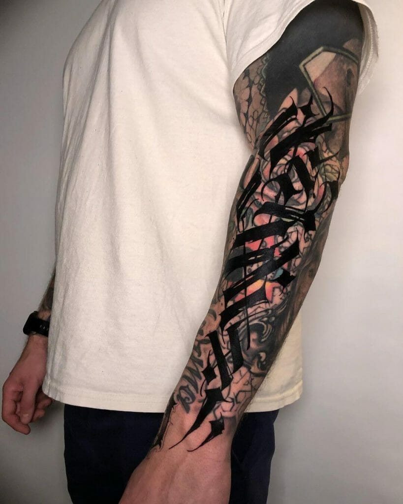 Abstract Freehand Filler Tattoo Ideas
