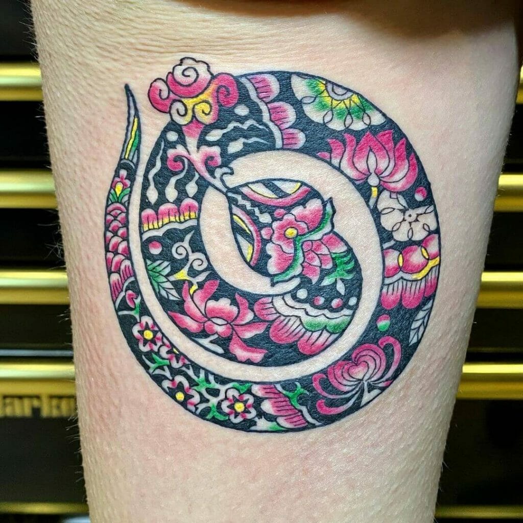 Ancient Symbol Of The Chinese Snake Tattoo