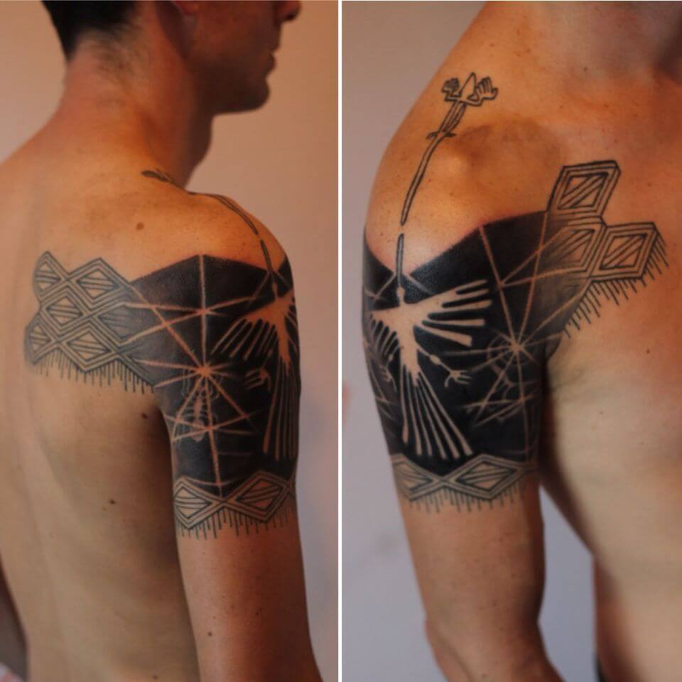 Black Nazca Line Tattoo