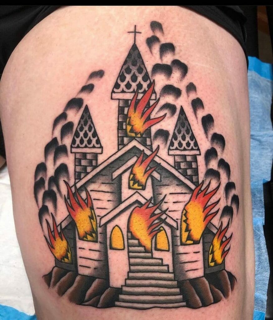 Burning Church Tattoos