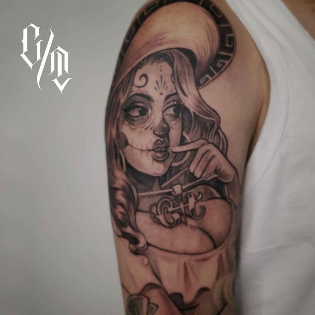 Chicano Portrait Mexican Tattoos 