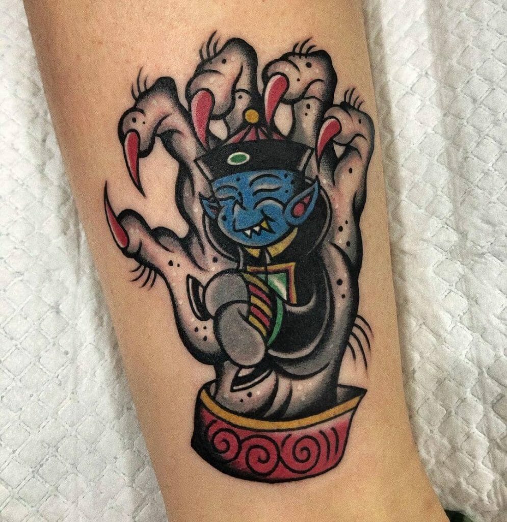 Chinese Demon Tattoo